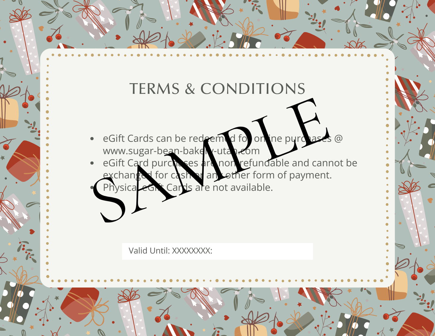 Sugar Bean eGift Card