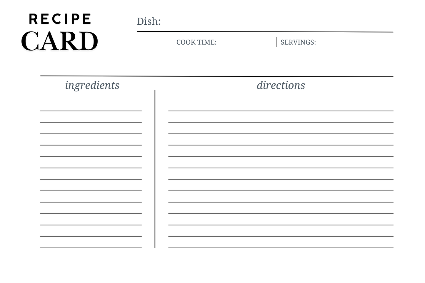 Recipe Cards
