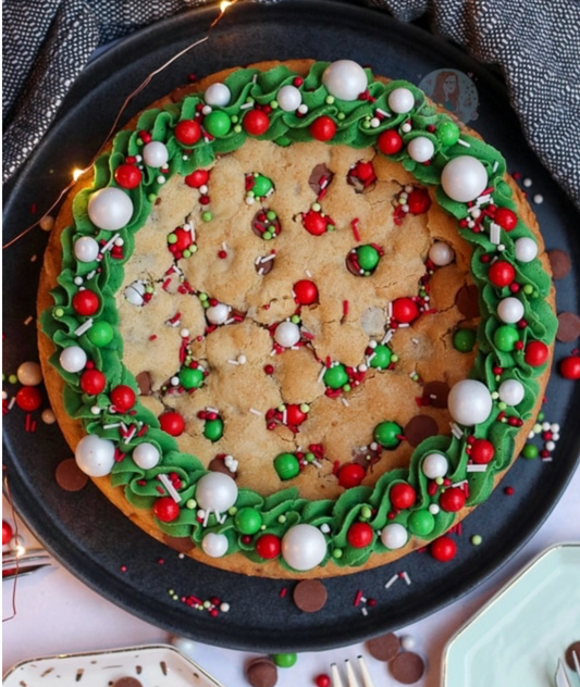 Christmas Cookie Wreath Cake